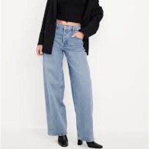 Old Navy Mid-Rise Slouchy Wide-Leg Jeans